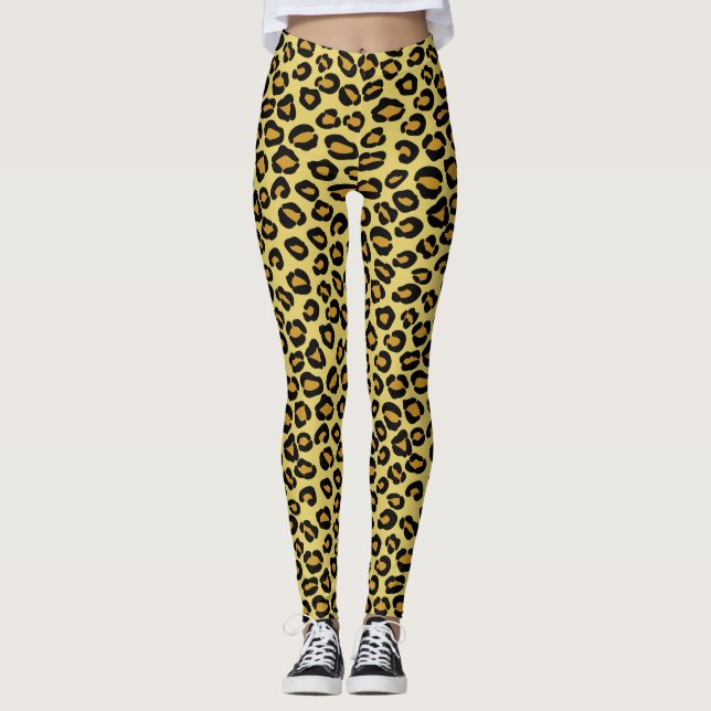 Leggings Modelo del leopardo (Anverso)