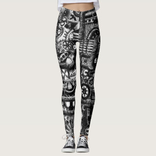 Leggings modelo del mecanismo del dibujo animado de la