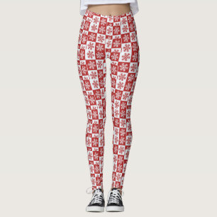 Leggings Modelo del rojo/blanco del control del copo de