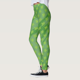 Leggings Modelo del verde del trébol del día del ` s de S