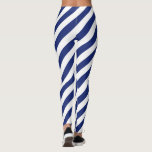 Leggings Modelo diagonal del azul marino y blanco de las<br><div class="desc">Modelo diagonal del azul marino y blanco de las rayas</div>