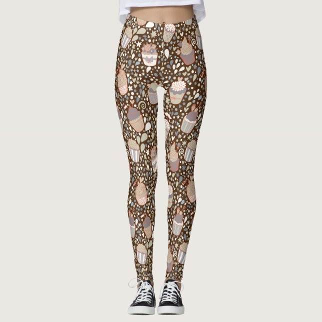 Leggings Modelo dulce hecho de magdalenas sabrosas (Anverso)
