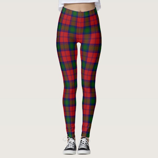Leggings Modelo escocés de la falda escocesa de la tela (Anverso)