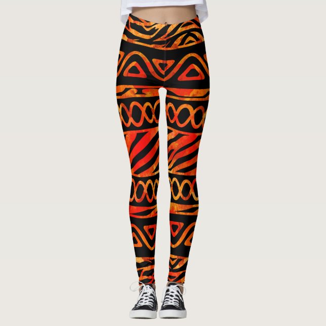 Leggings Modelo étnico y del estampado de animales (Anverso)