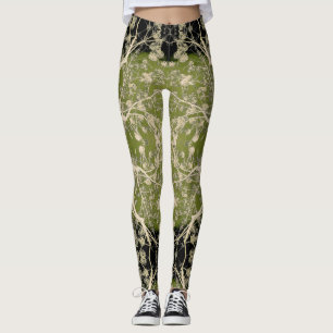 Leggings Modelo floreciente de las ramas