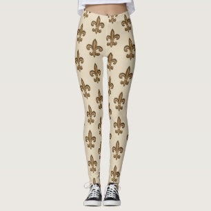 Leggings Modelo francés de oro de la flor de lis