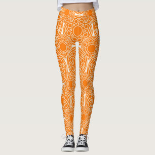Leggings Modelo geométrico anaranjado étnico abstracto