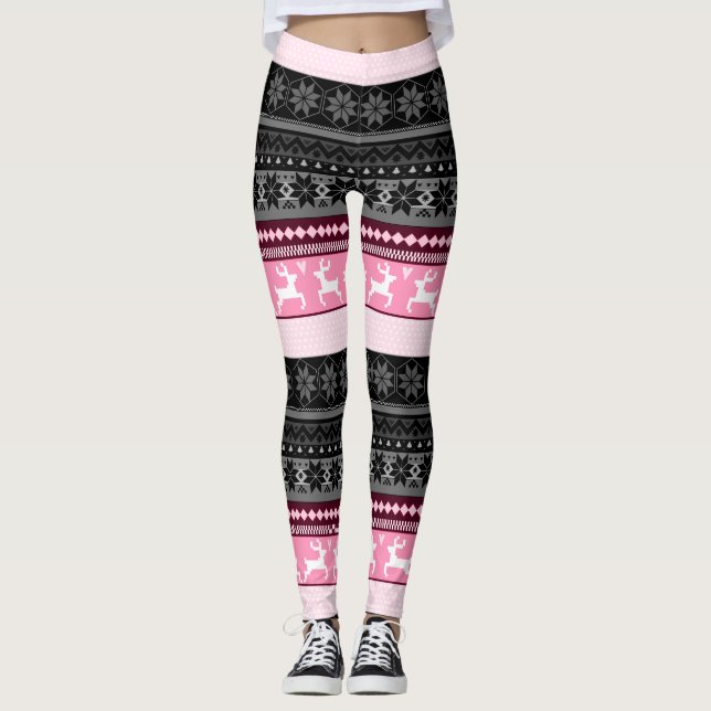 Leggings Modelo justo rosado de la isla (Anverso)