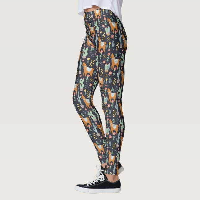 Leggings Modelo lindo de las alpacas (Izquierda)