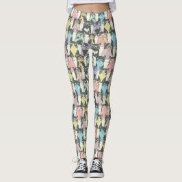 Leggings Modelo lindo de los gatos del inconformista