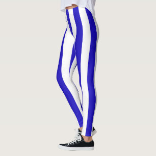 Leggings Modelo marino de las rayas, rayas gruesas azules y