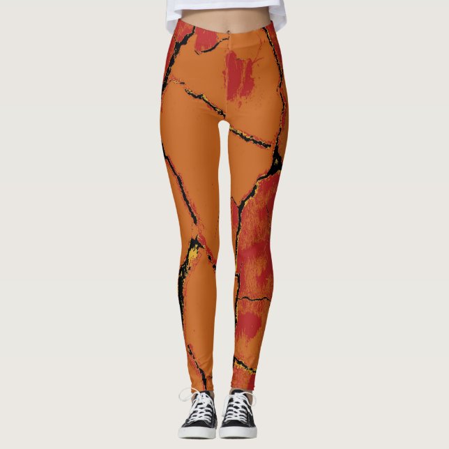 Leggings Modelo moderno #8 de la piel del leopardo (Anverso)