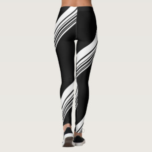 Leggings Modelo moderno blanco negro elegante diy