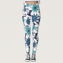 Modelo moderno de flor turquesa azul