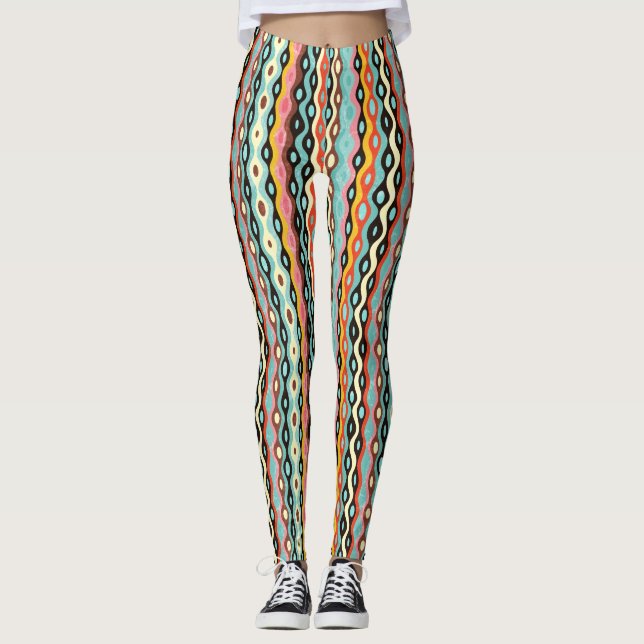 Leggings Modelo multicolor abstracto (Anverso)