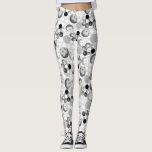 Leggings Modelo, negro, blanco y gris de Pickleball