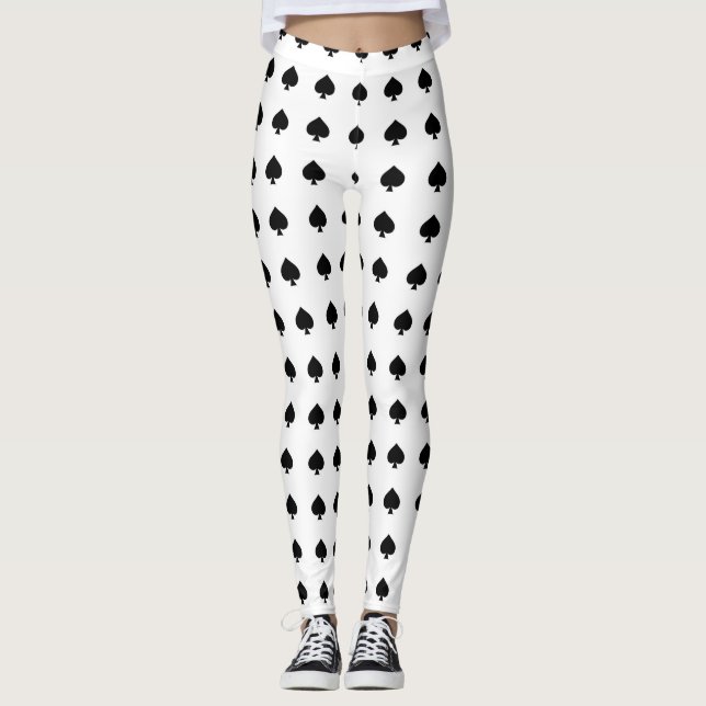 Leggings modelo negro de la espada en blanco (Anverso)
