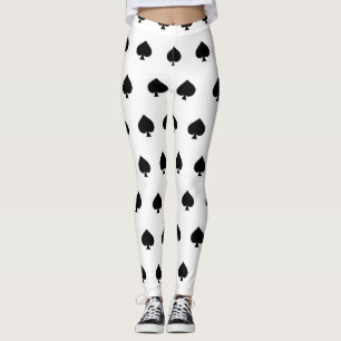 Leggings modelo negro de las espadas en blanco