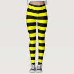 Leggings Modelo negro y amarillo de las rayas<br><div class="desc">Las características del este diseño rayas negras y amarillas modelan.</div>