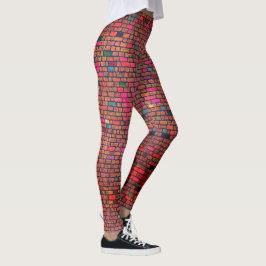 Leggings Modelo pintado urbano moderno de los ladrillos