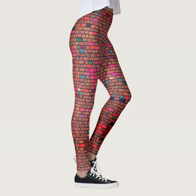 Leggings Modelo pintado urbano moderno de los ladrillos (Derecha)