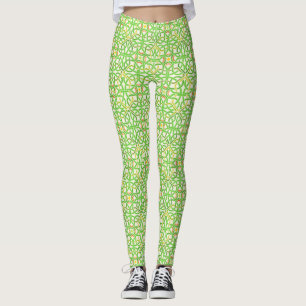 Leggings Modelo poner crema verde bonito de la trenza