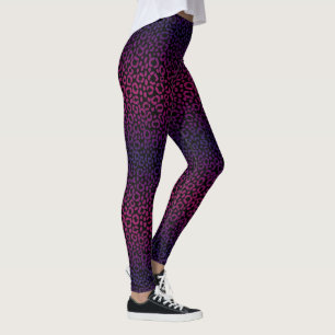 Leggings Modelo púrpura salvaje de la piel del estampado