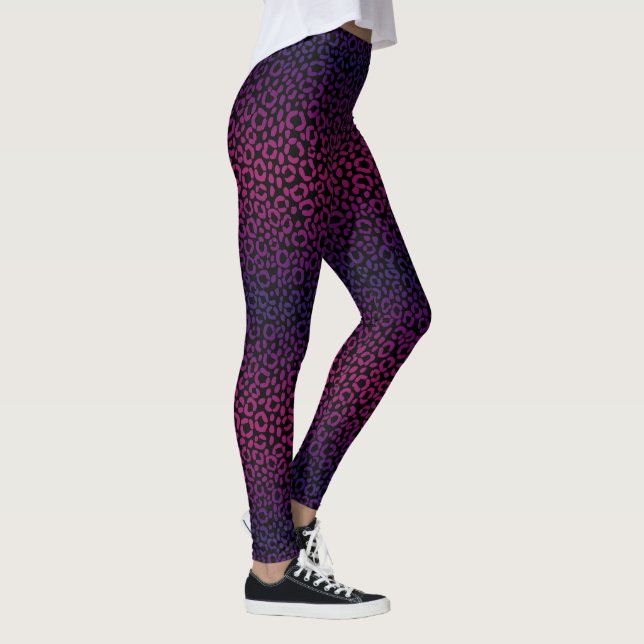 Leggings Modelo púrpura salvaje de la piel del estampado (Derecha)