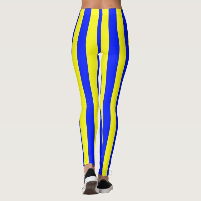 Leggings Modelo rayado amarillo y azul Coloured (Reverso)