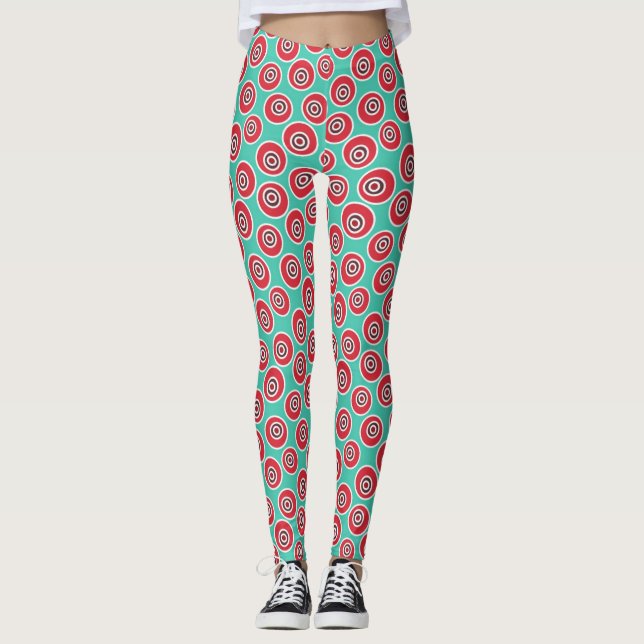 Leggings Modelo retro del diseño gráfico (Anverso)