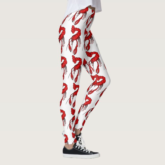 Leggings Modelo rojo de los cangrejos de la diversión (Derecha)