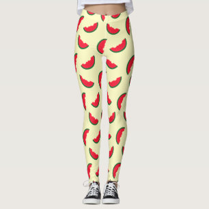 Leggings Modelo rojo del amarillo de la sandía de la