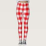 Leggings Modelo rojo y blanco del control del búfalo<br><div class="desc">Estas polainas ofrecen un modelo rojo y blanco rústico del control del búfalo.</div>