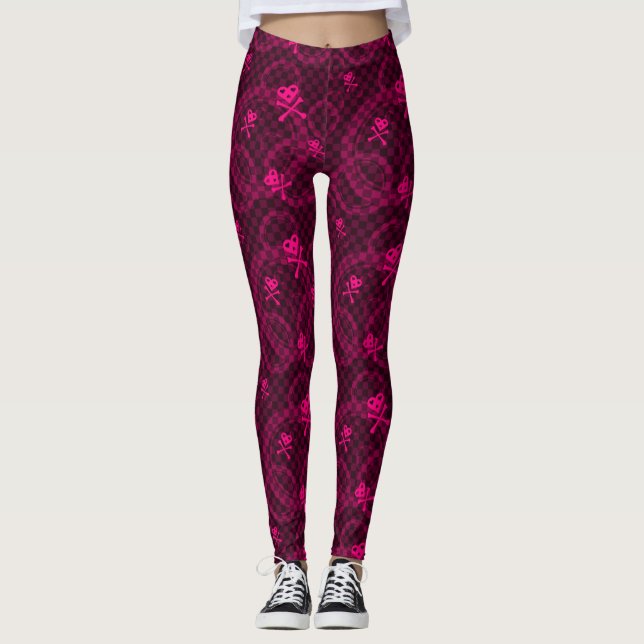 Leggings Modelo rosado de Emo con los círculos (Anverso)