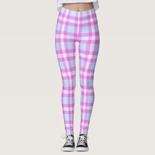 Leggings Modelo rosado lindo de la tela escocesa del