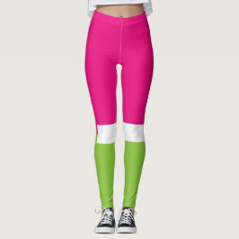 Leggings Modelo rosado y verde del amor