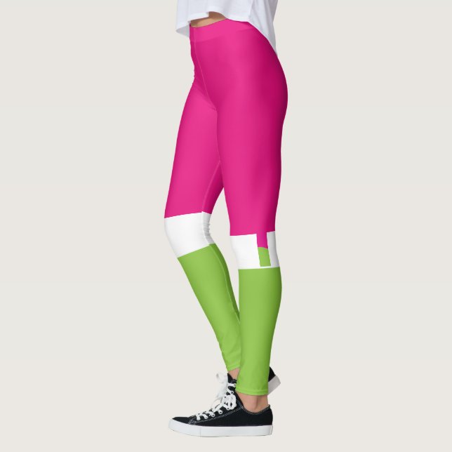 Leggings Modelo rosado y verde del amor (Izquierda)