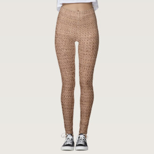 Leggings Modelo rústico de la impresión de la arpillera