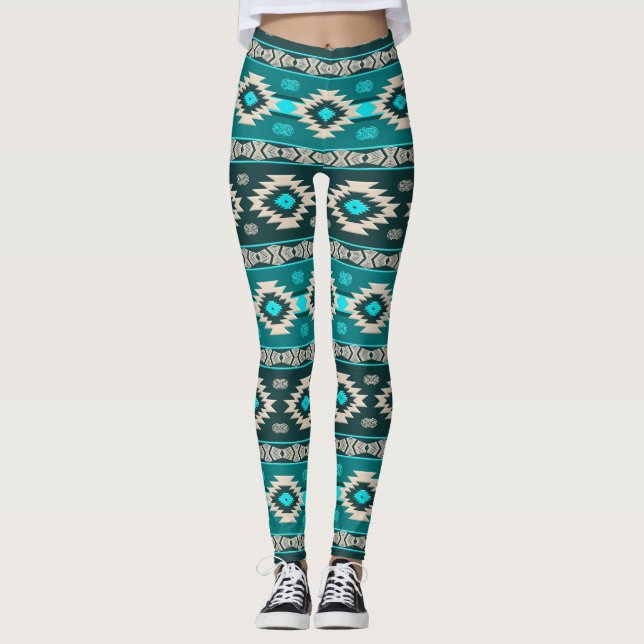 Leggings Modelo tribal étnico al sudoeste (Anverso)