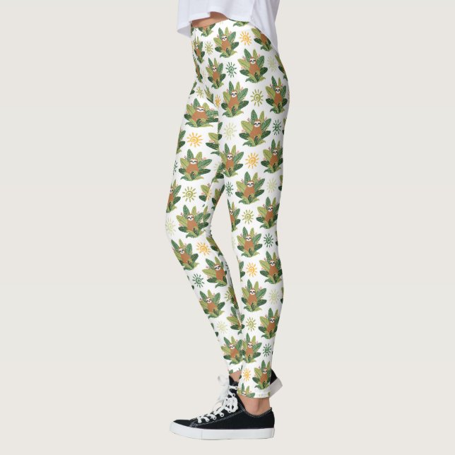 Leggings Modelo tropical de la pereza (Izquierda)