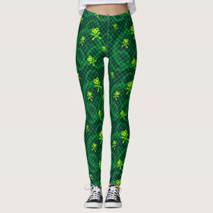 Leggings Modelo verde de Emo con los círculos