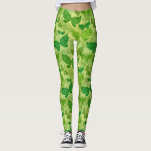 Leggings Modelo verde de la primavera