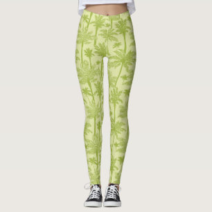 Leggings Modelo verde de las palmeras