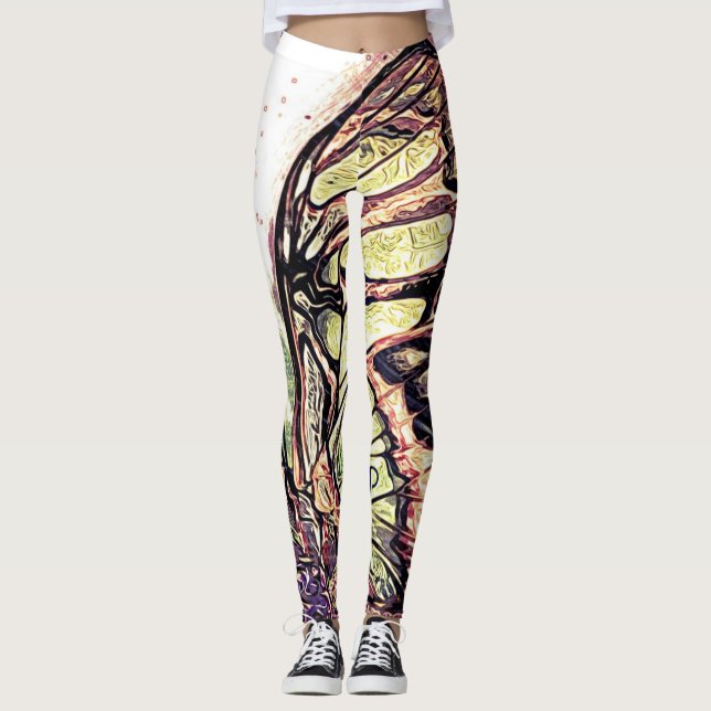 Leggings Modelos de insecto: Hermosas mariposas 09-03 (Anverso)