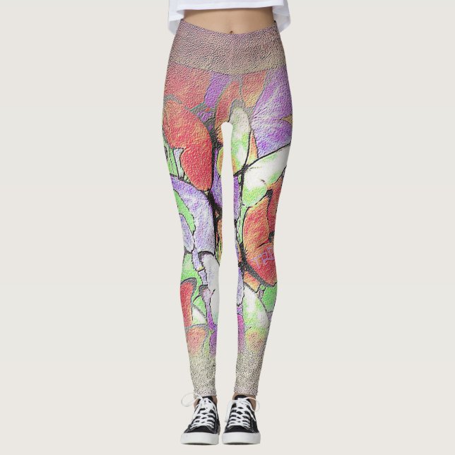 Leggings Modelos de insecto: Hermosas mariposas 10-02 (Anverso)