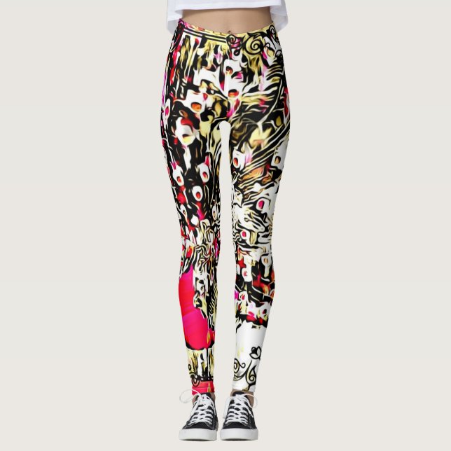 Leggings Modelos para aves: Peacocks Bonito 01 (Anverso)