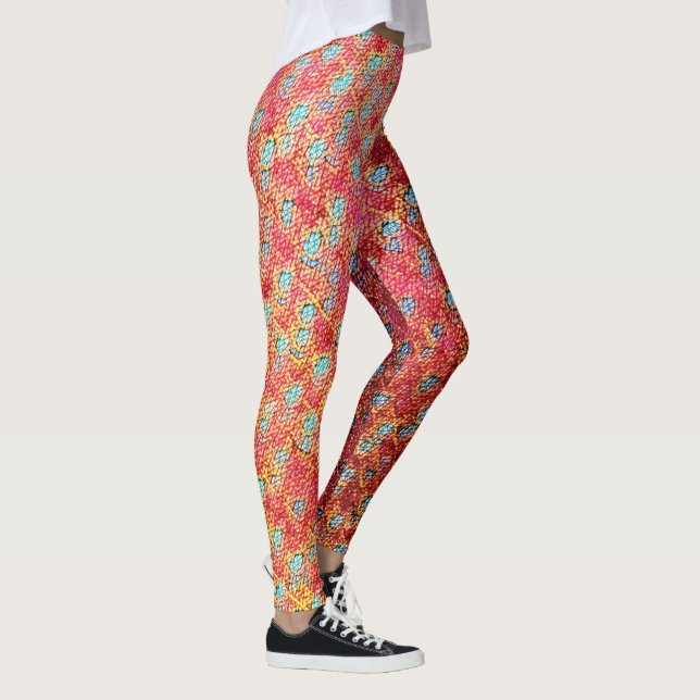 Leggings Modern abstract geometric digital pattern 1274 (Derecha)