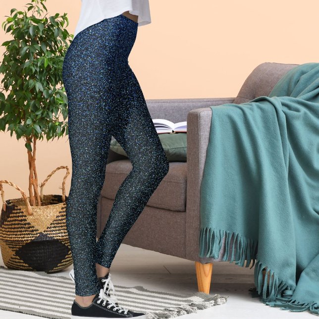 Leggings Modern Cute Blue Glitter Shiny Pattern Chrismas (Subido por el creador)