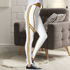 Leggings Modern Cute Elegant Sports Women Classic Stripes 