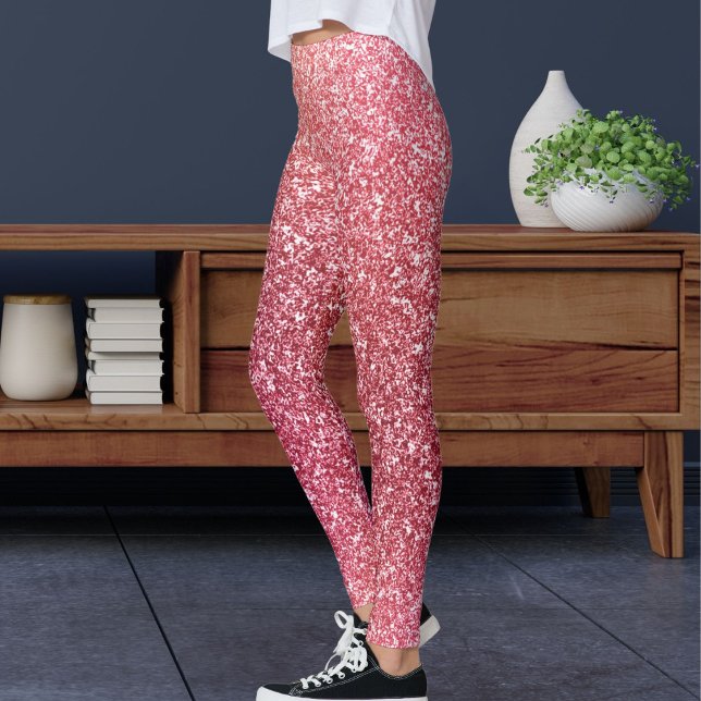 Leggings Modern Cute Pink Glitter Sparkles Pattern Sport (Subido por el creador)